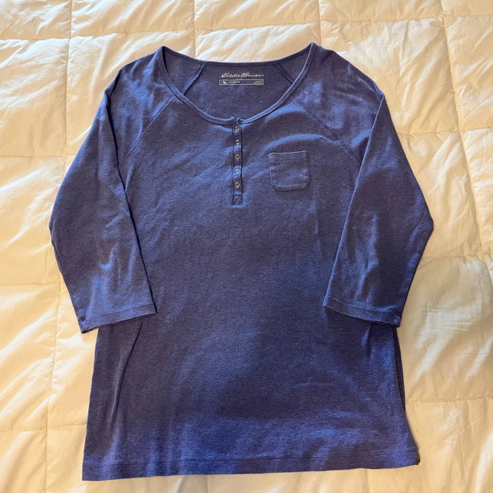 Eddie Bauer size large women’s Henley t-shirt